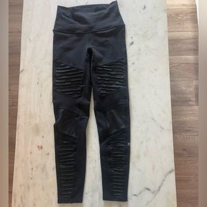 ALO, black high waist, moto legging, xxs, full price online photo included